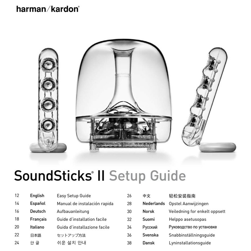 Harman Kardon SOUNDSTICKSII Setup guide