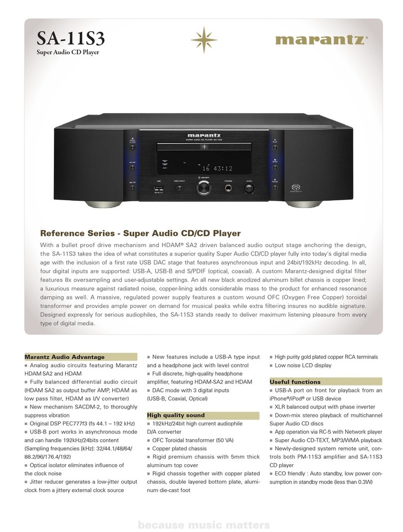 Marantz SA-11S3 User manual