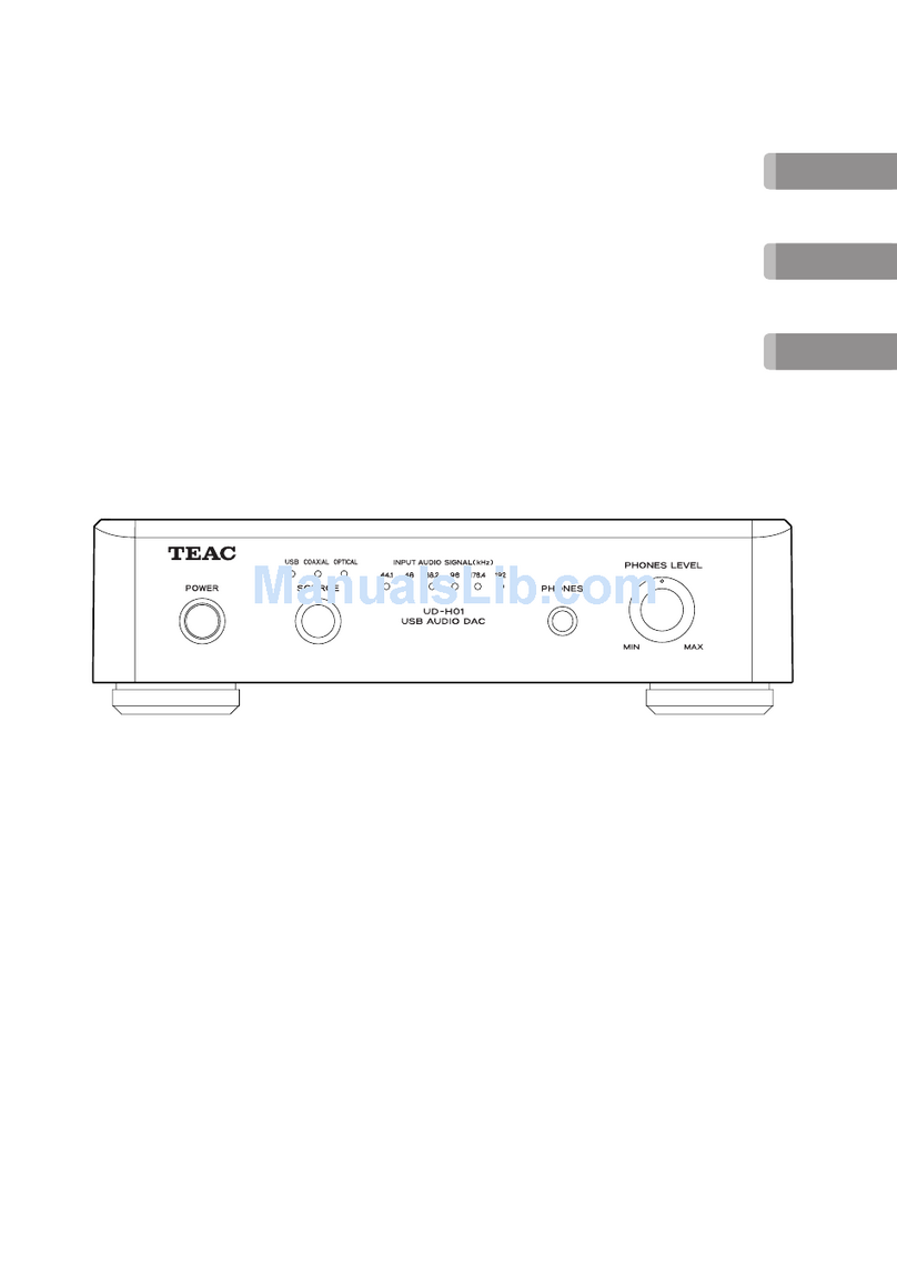 Teac UD-H01 owner's manual