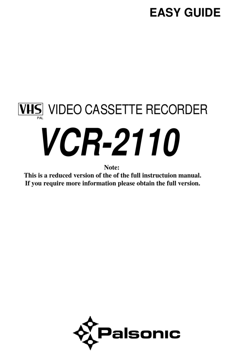 Palsonic VCR-2110-CONNECTIONSETTING CHANNELSSETTING TIMERTROUBLE... Product information sheet Palsonic VCR-2110-CONNECTIONSETTING CHANNELSSETTING TIMERTROUBLE... Product information sheet