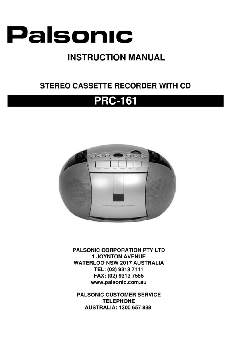 Palsonic PRC-161 instruction manual