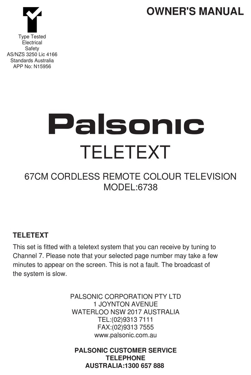Palsonic MODEL 6738 User manual