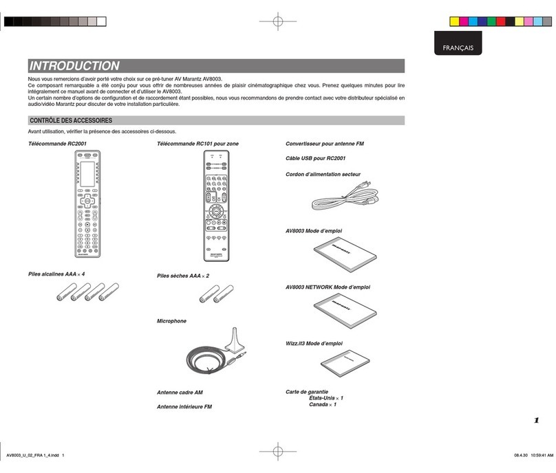Marantz AV8003 User manual