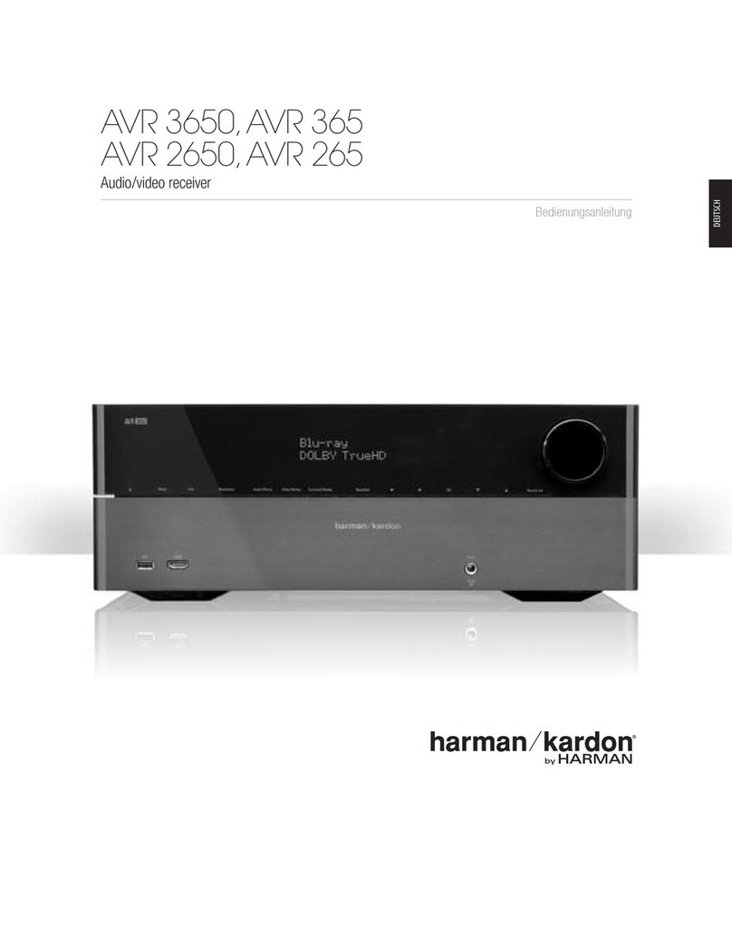 Harman Kardon AVR 2650 Quick start guide