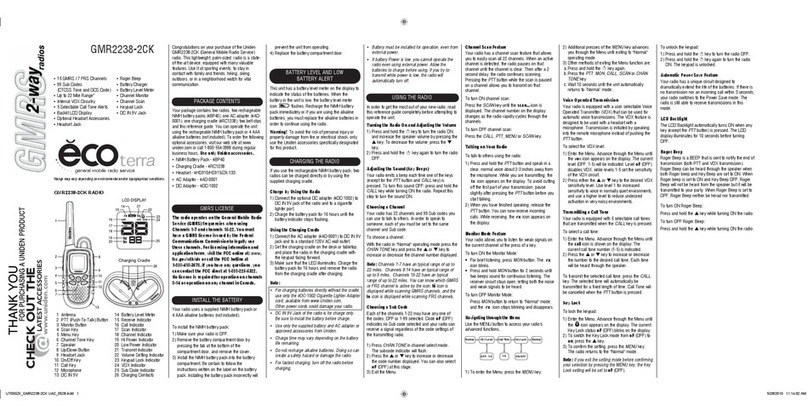 Uniden GMR2238-2CK owner's manual