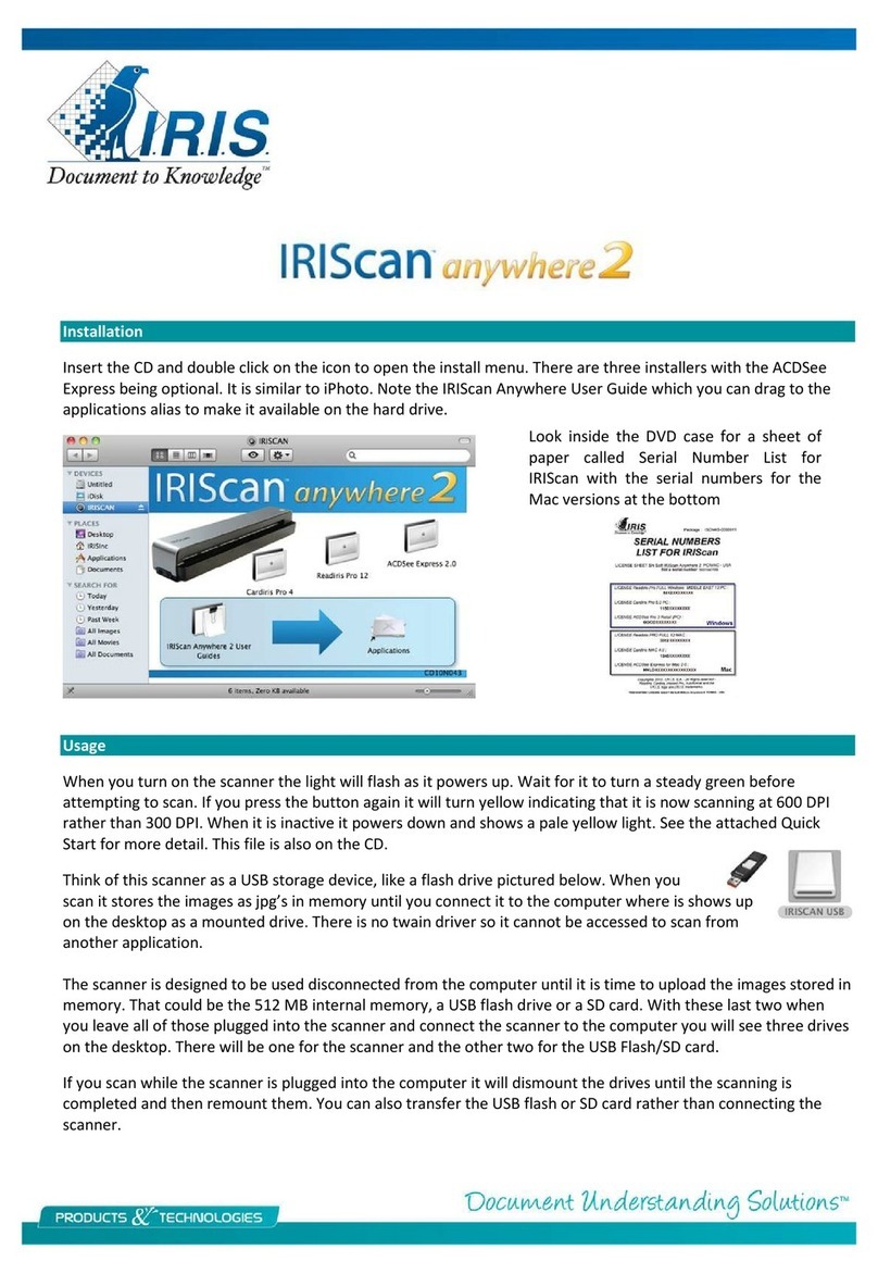 I.R.I.S. ANYWHERE 2 quick start guide