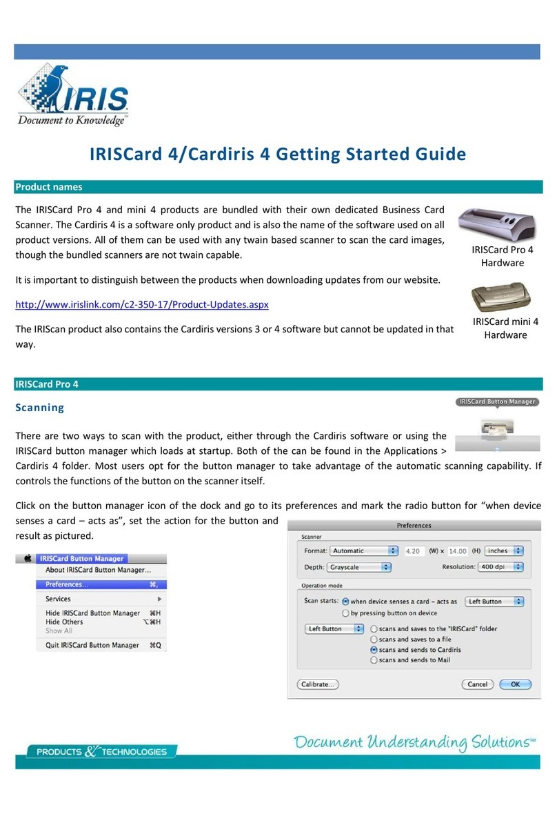 I.R.I.S. CARDIRIS 4 Getting started guide