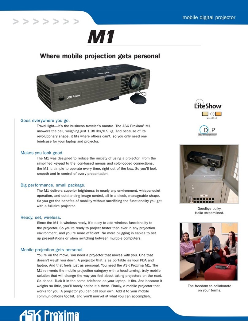 Ask Proxima M1 User manual