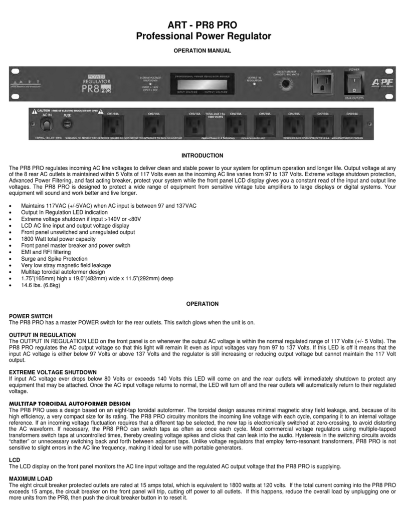 Art PR8 PRO Operation manual