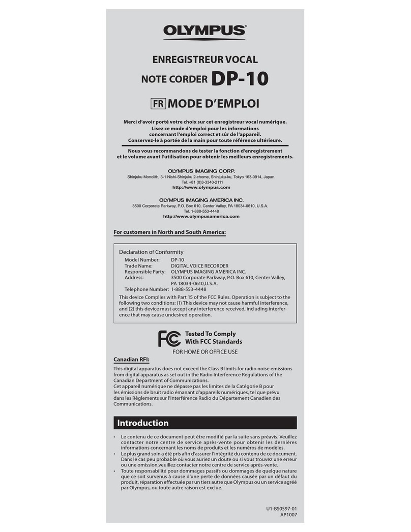Olympus DP-10 Reference guide