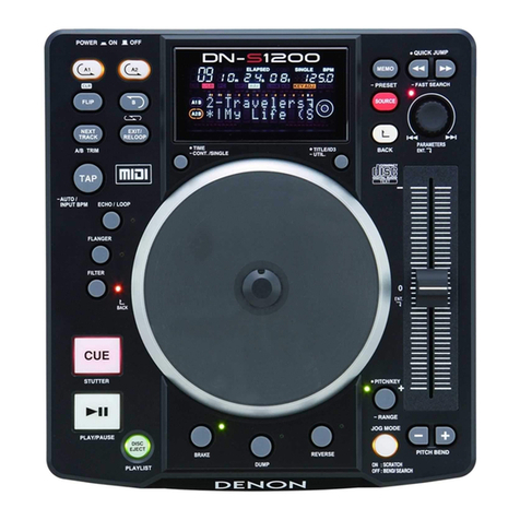 Denon DNS1200 - USB DJ CD Player owner's manual
