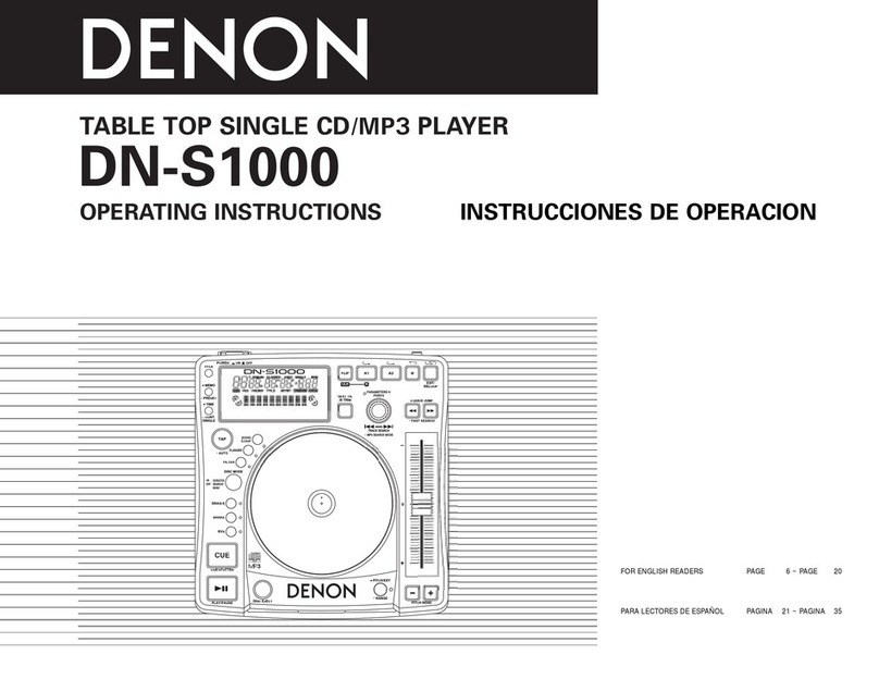 Denon S1000 - DN Scratch DJ Table Top CD User manual