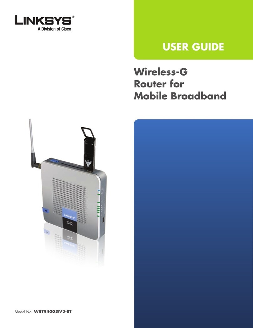Linksys WRT54G3GV2-ST - Wireless-G Router For Mobile Broadband... User manual