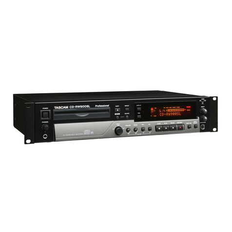 Tascam CD-RW900SL User manual Tascam CD-RW900SL User manual