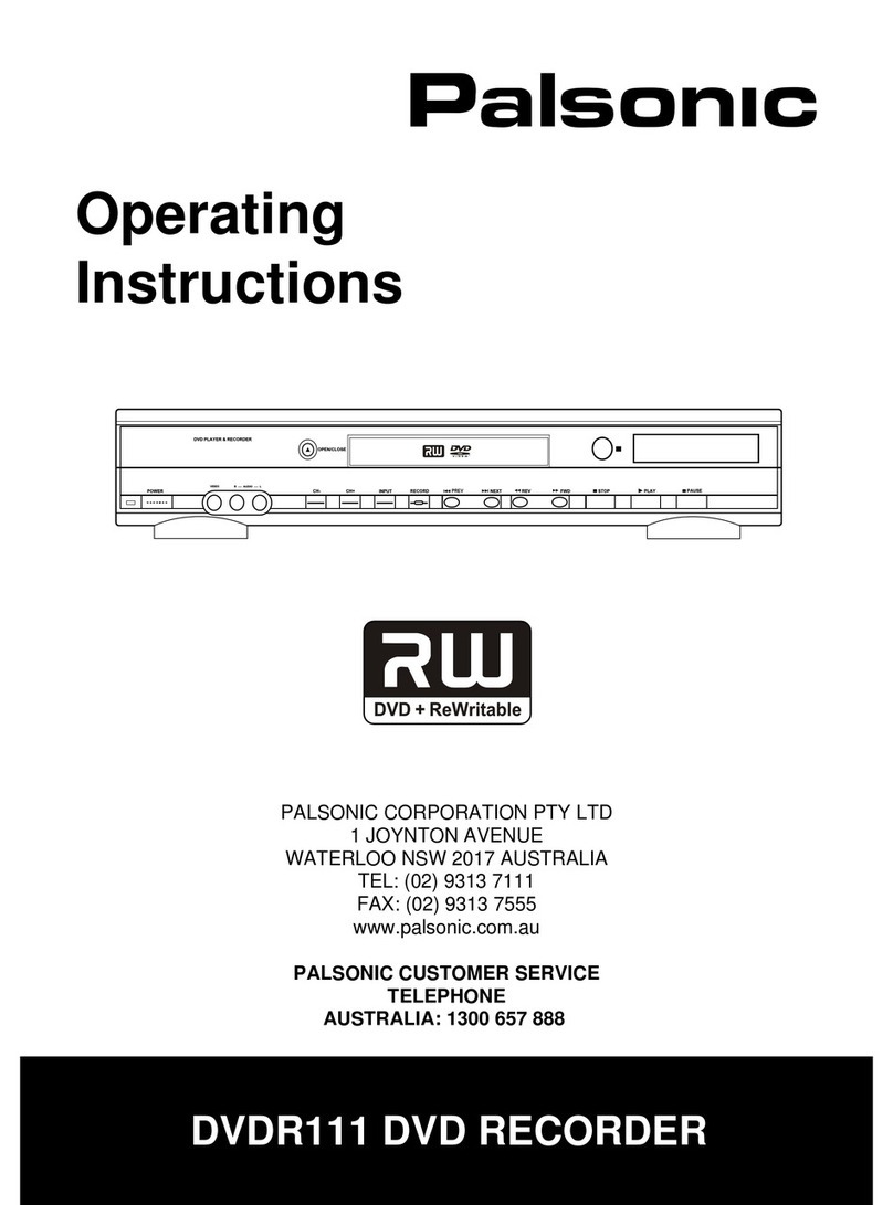 Palsonic DVDR111 operating instructions