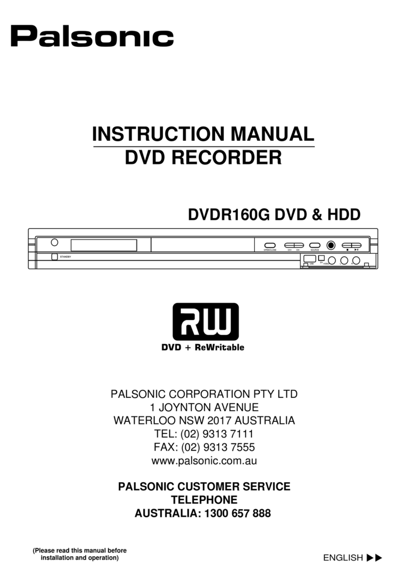 Palsonic DVDR160G instruction manual