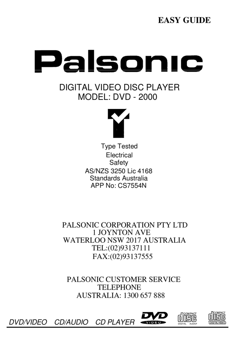 Palsonic DVD2000 Easy guide