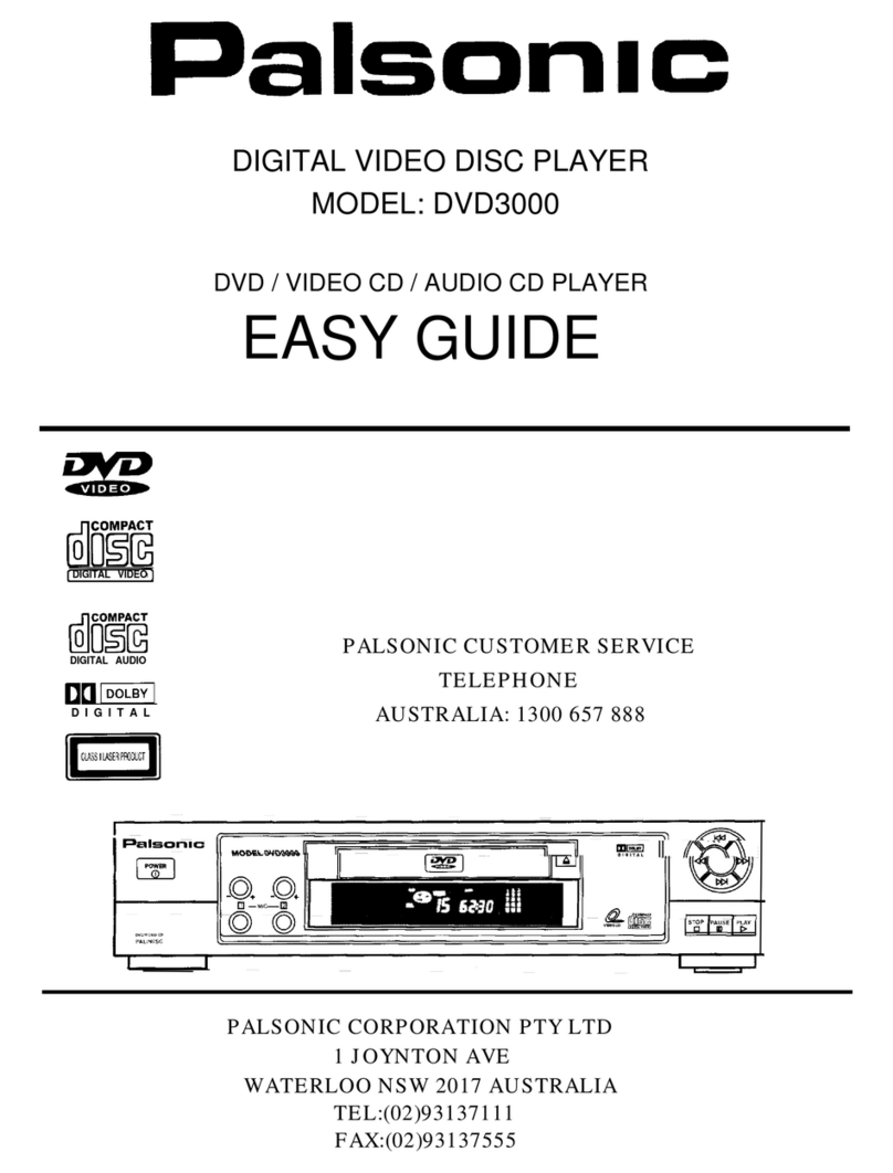 Palsonic DVD3000 Easy guide