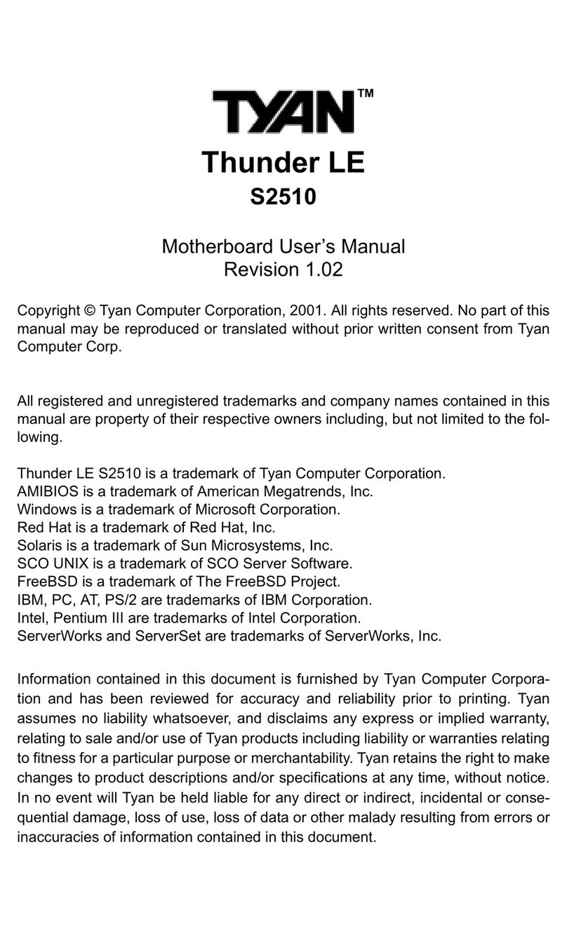 TYAN THUNDER LE manual