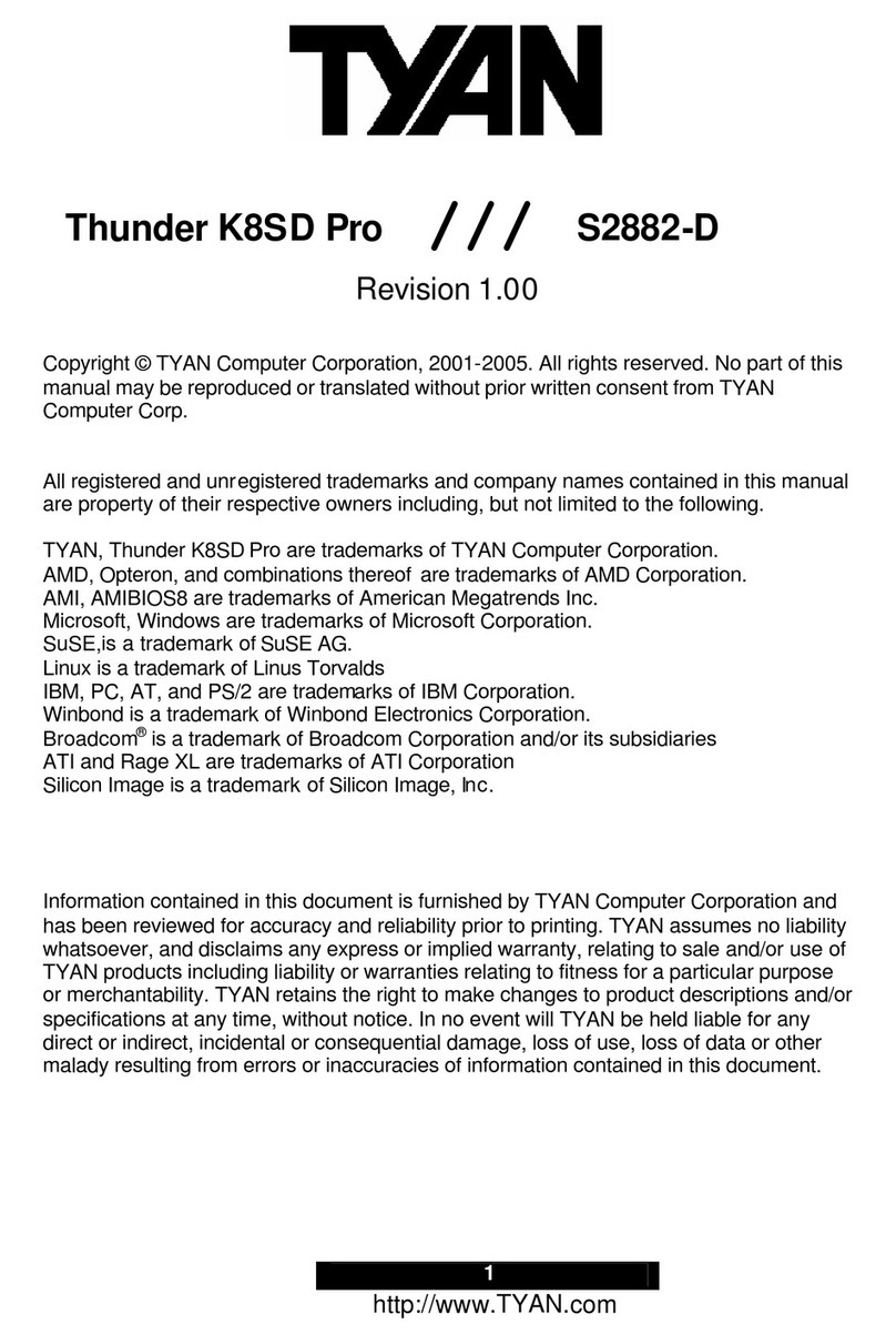 TYAN THUNDER K8SD PRO manual