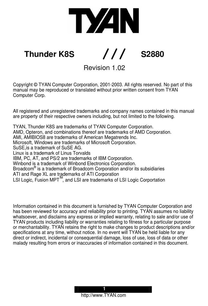 TYAN THUNDER K8S manual