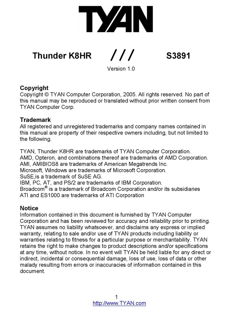 TYAN THUNDER K8HR manual