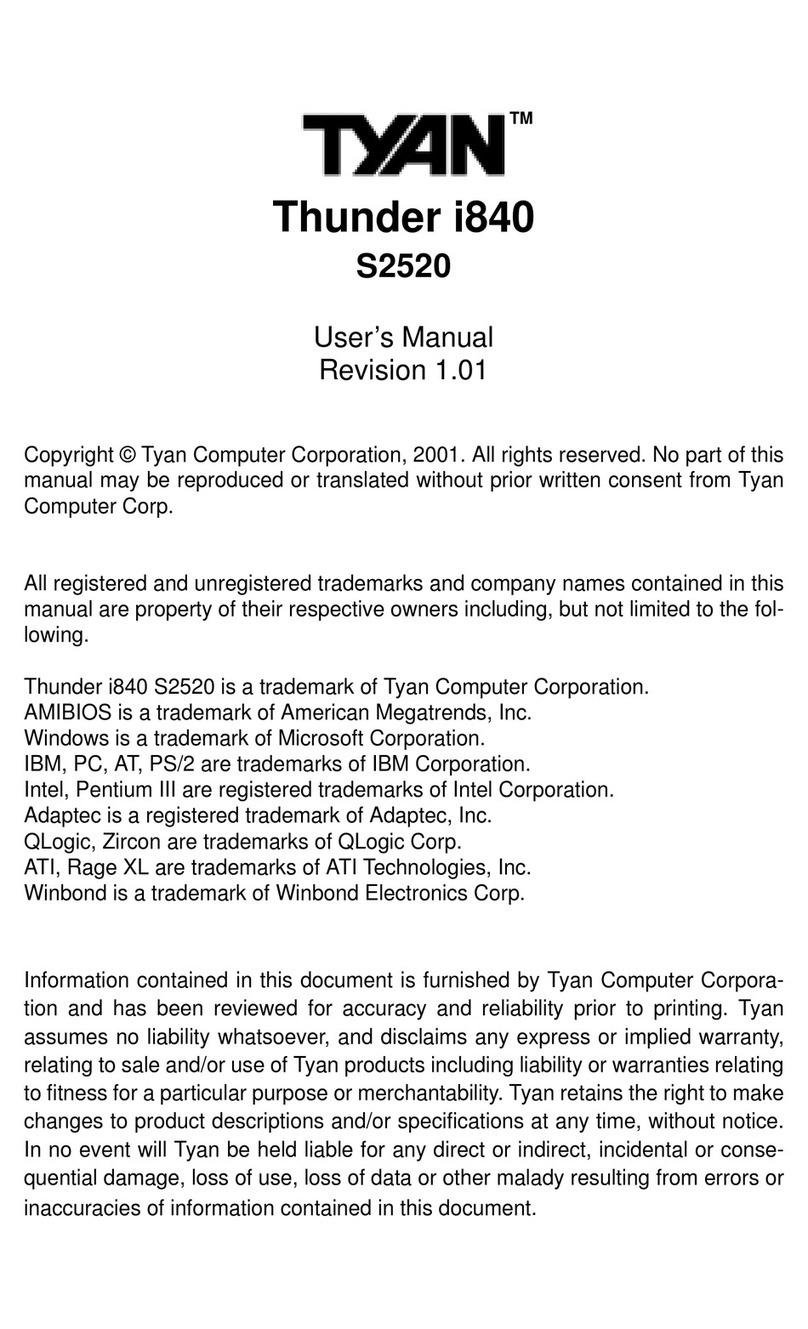 TYAN THUNDER I840 user manual