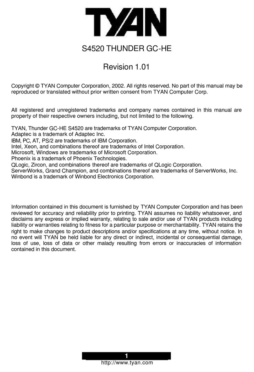TYAN THUNDER GC-HE User manual TYAN THUNDER GC-HE User manual