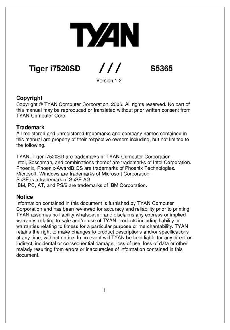 TYAN TIGER I7520SD manual
