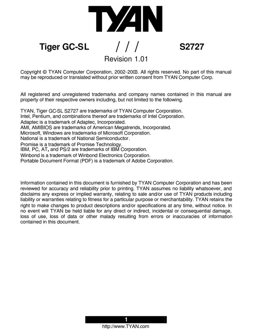 TYAN TIGER GC-SL User manual