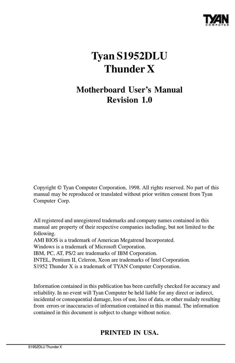 TYAN THUNDER X User manual