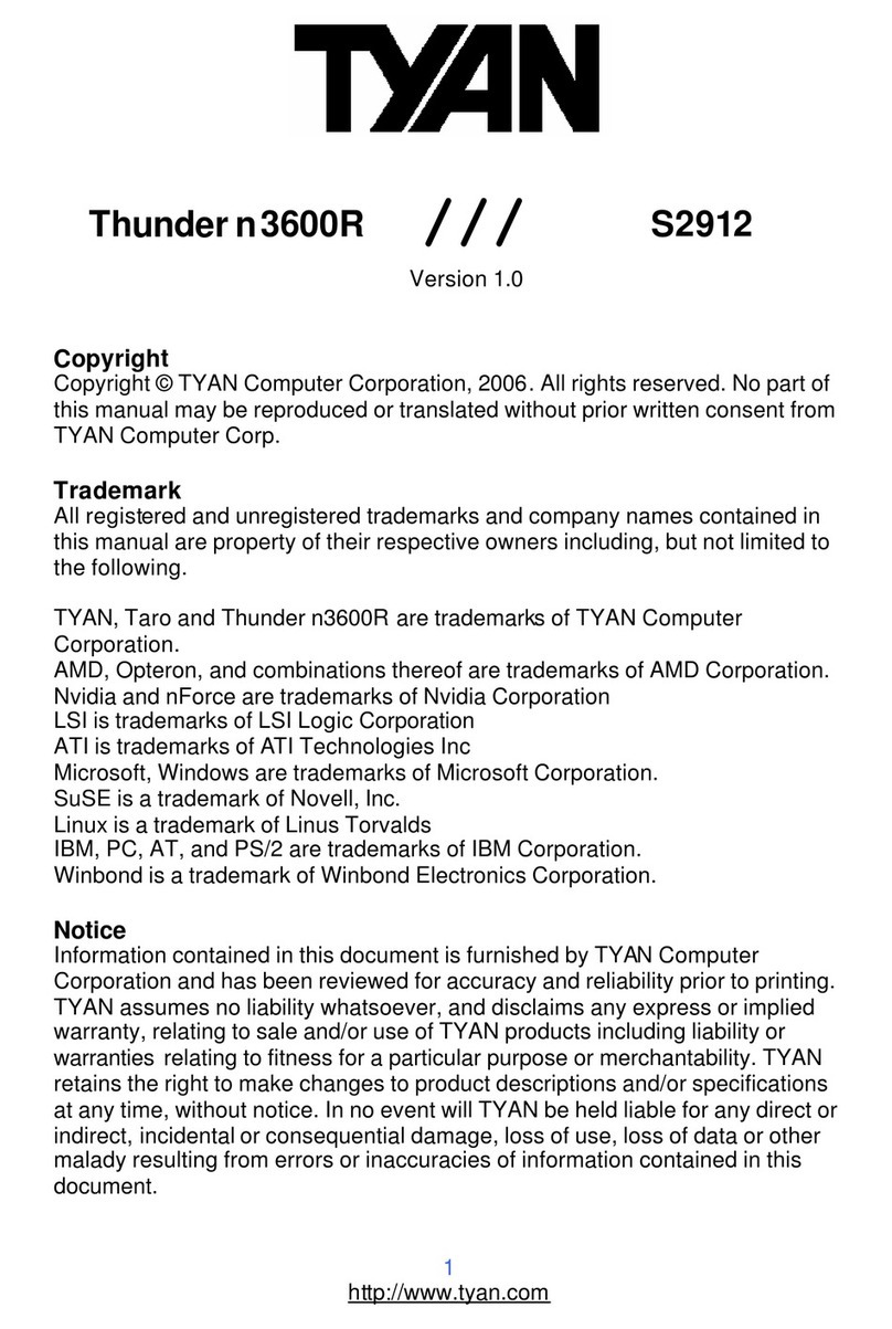 TYAN THUNDER N3600R manual