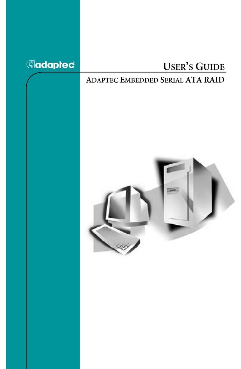 Adaptec SATA RAID FOR ADAPTEC User manual