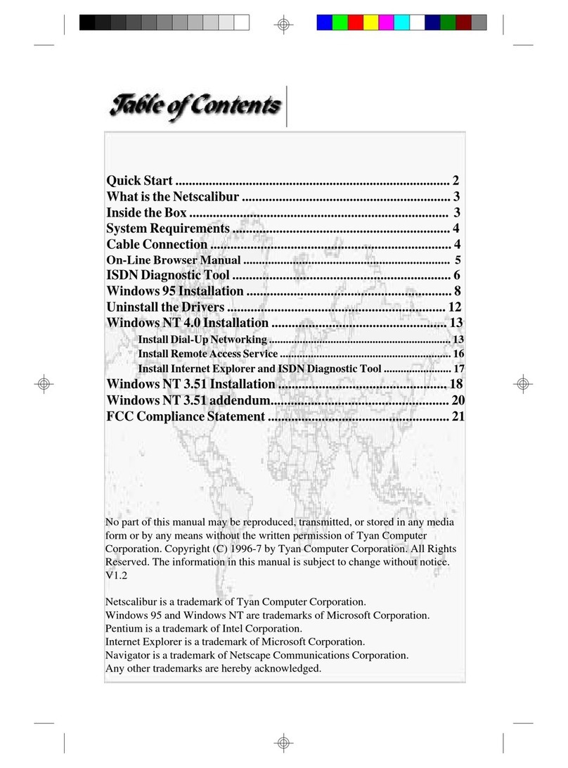TYAN NETSCALIBUR User manual