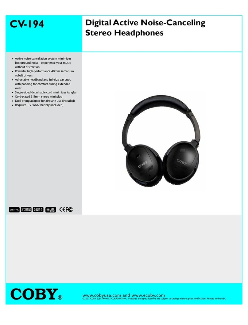 Coby CV194 - CV 194 - Headphones User manual