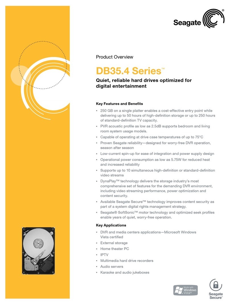 Seagate DB35.4 - Series 250 GB Hard Drive Operating and safety instructions
