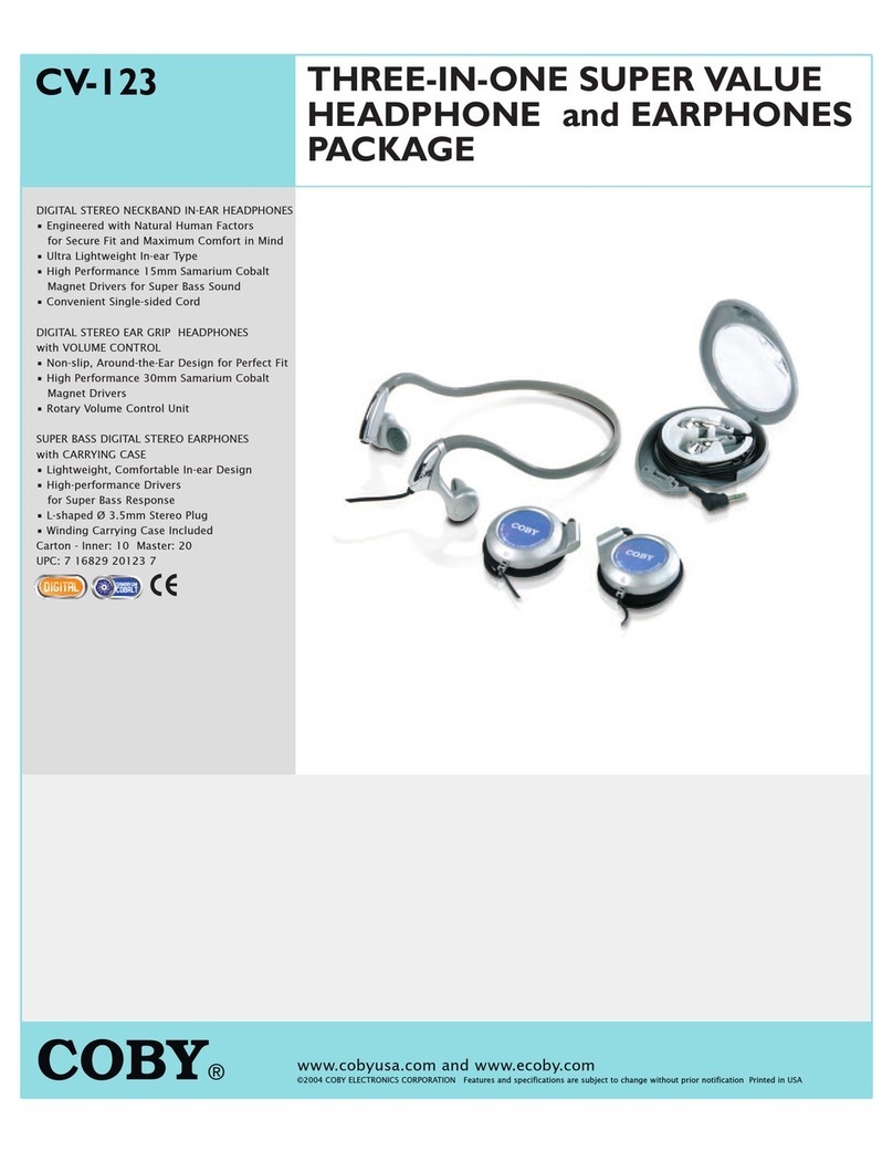 Coby CV123 - Combo - Headphone User manual