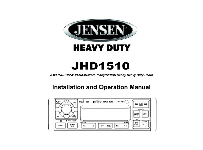 Jensen JHD1510 - Heavy Duty AM/FM/Weather Band... User manual