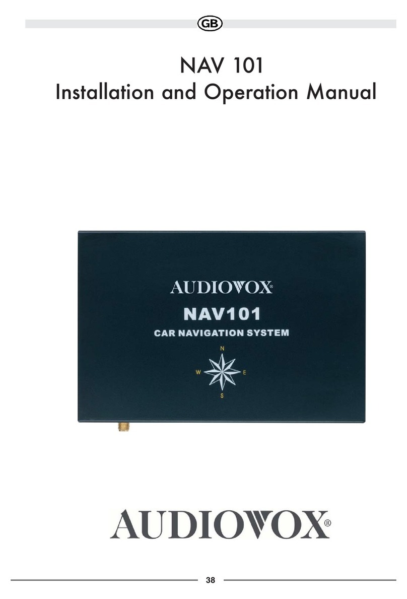 Audiovox NAV101 - NAV 101 - Navigation System User manual