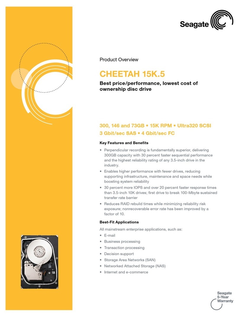 Seagate 15K.5 - Cheetah - Hard Drive Operating and safety instructions