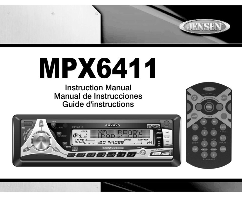 Jensen MPX6411 - Radio / CD instruction manual