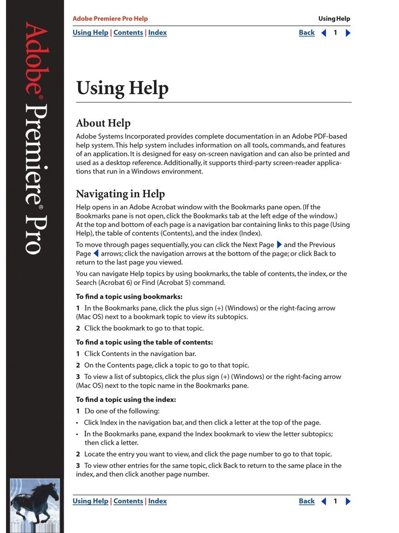 Adobe PREMIERE PRO 4.0 Help guide