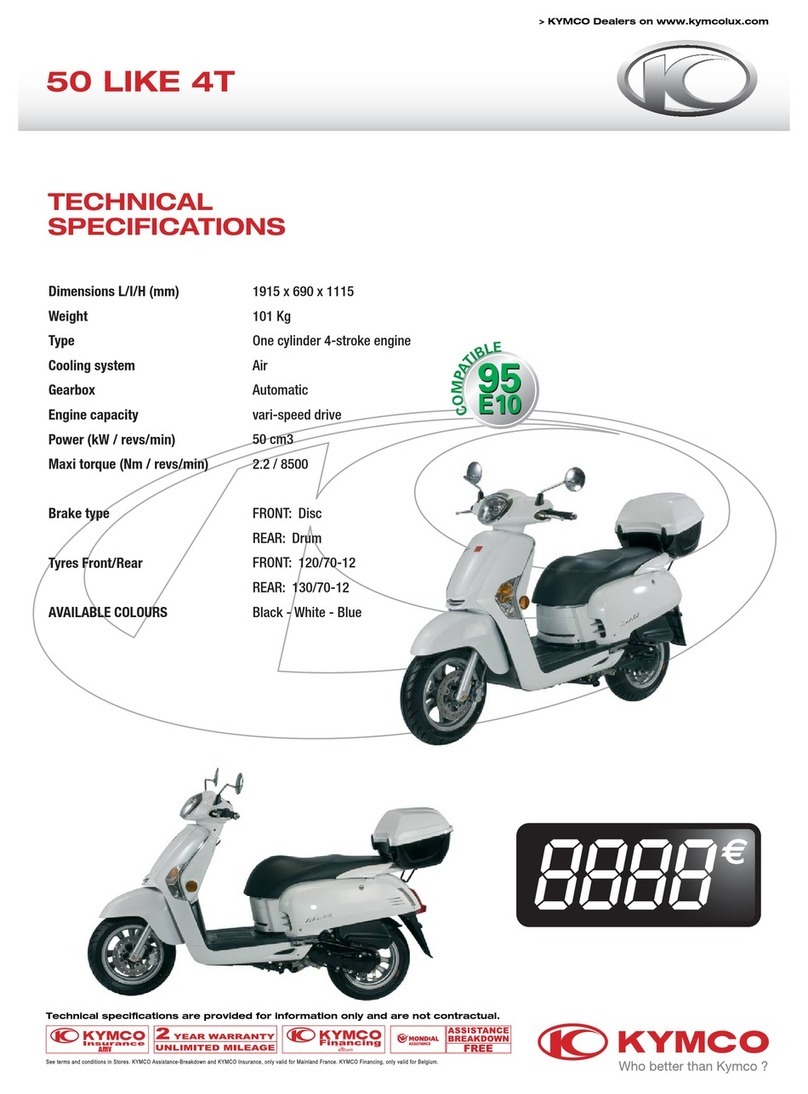 KYMCO 50 LIKE 4T User manual