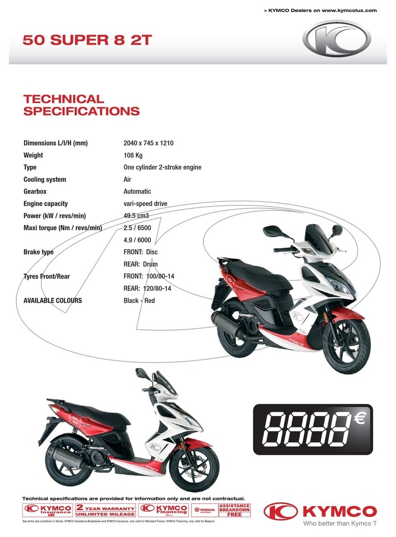 KYMCO 50 SUPER 8 2T Specifications