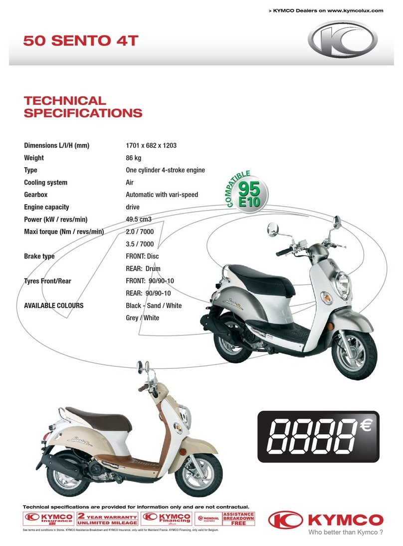 KYMCO 50 SENTO 4T Specifications
