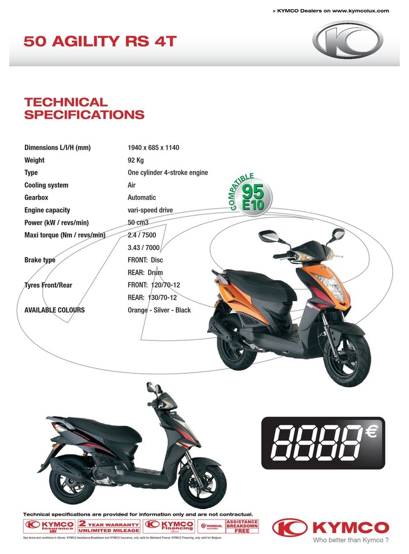 KYMCO 50 AGILITY RS 4T Specifications