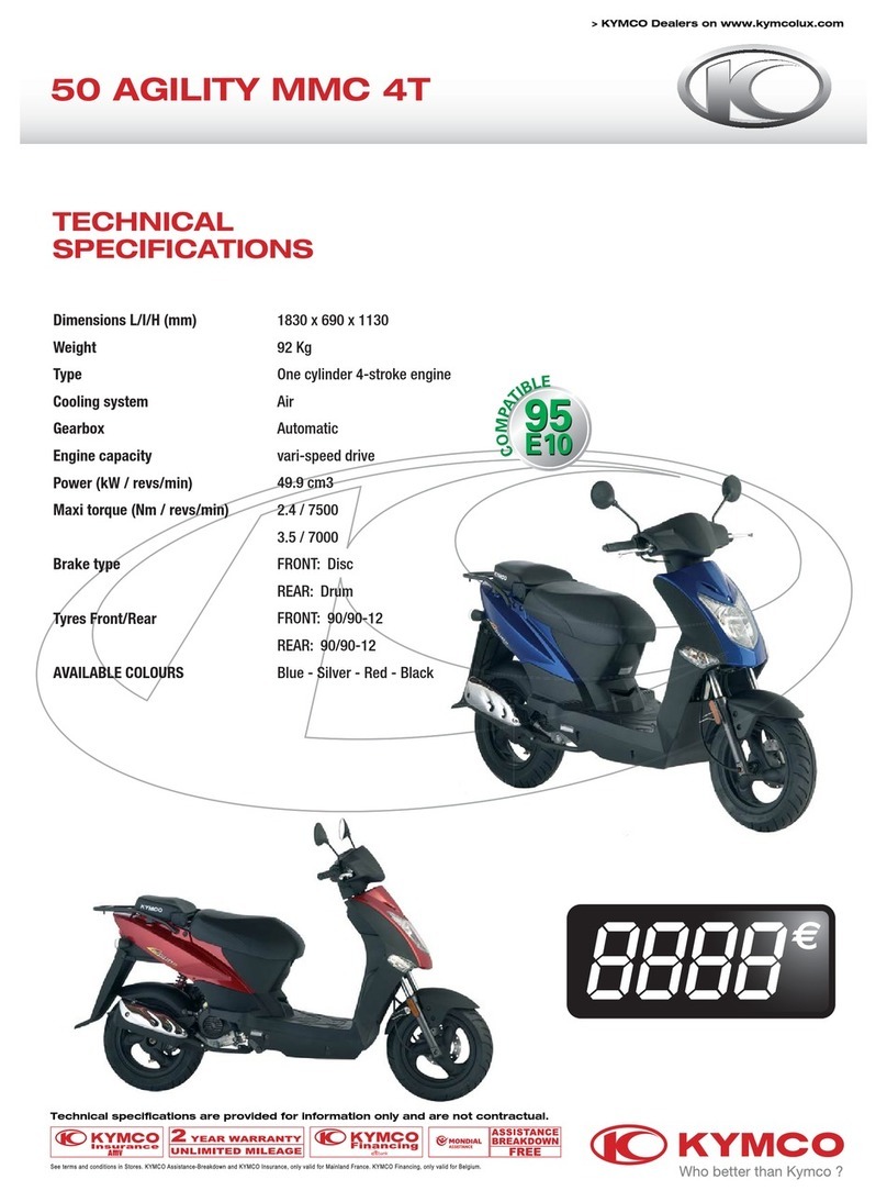 KYMCO 50 AGILITY MMC 4T Specifications