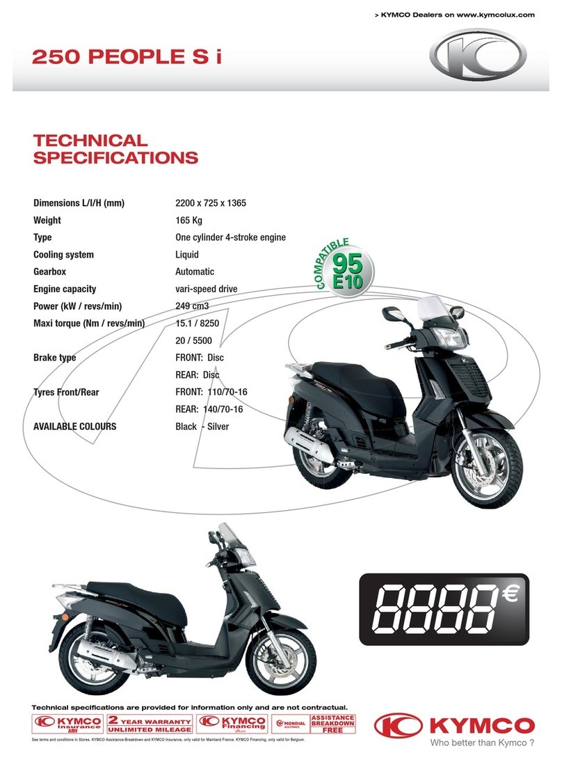 KYMCO 250 PEOPLE S INJECTION Specifications