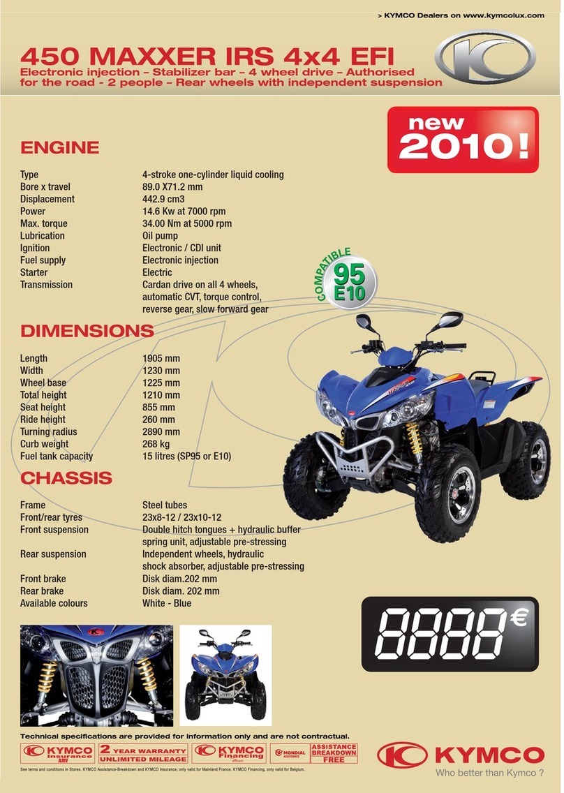 KYMCO 450 MAXXER IRS 4X4 EFI datasheet KYMCO 450 MAXXER IRS 4X4 EFI datasheet