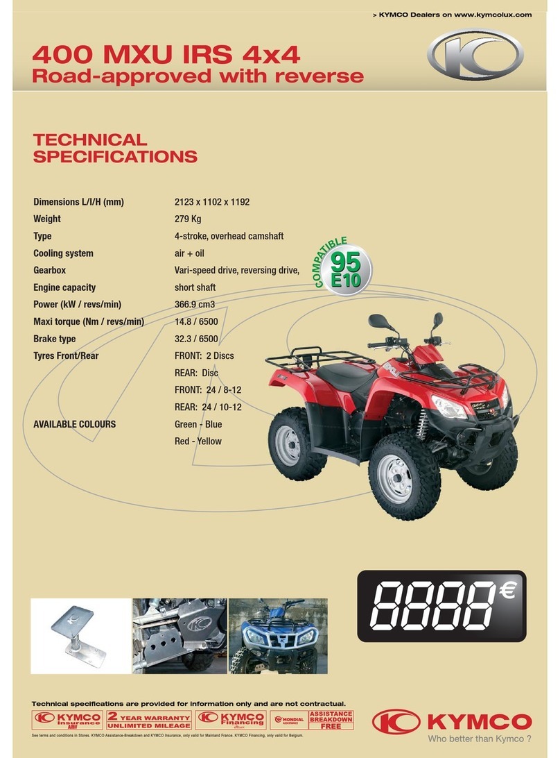 KYMCO 400 MXU IRS 4X4 Specifications